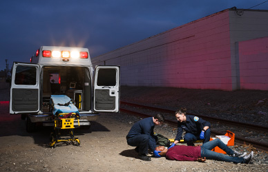 Paramedic in training